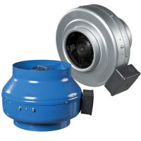 Potrubné odstredivé ventilátory kovové s AC motorom