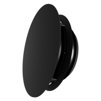 Blauberg VPD 125 R čierný plastový tanierový ventil  okrúhly