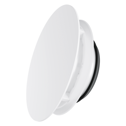 Blauberg VPD 125 R biely plastový tanierový ventil  okrúhly