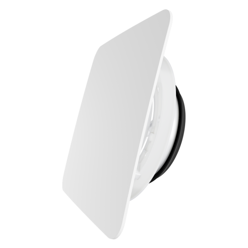 Blauberg VPD 125 C biely plastový tanierový ventil  hranatý