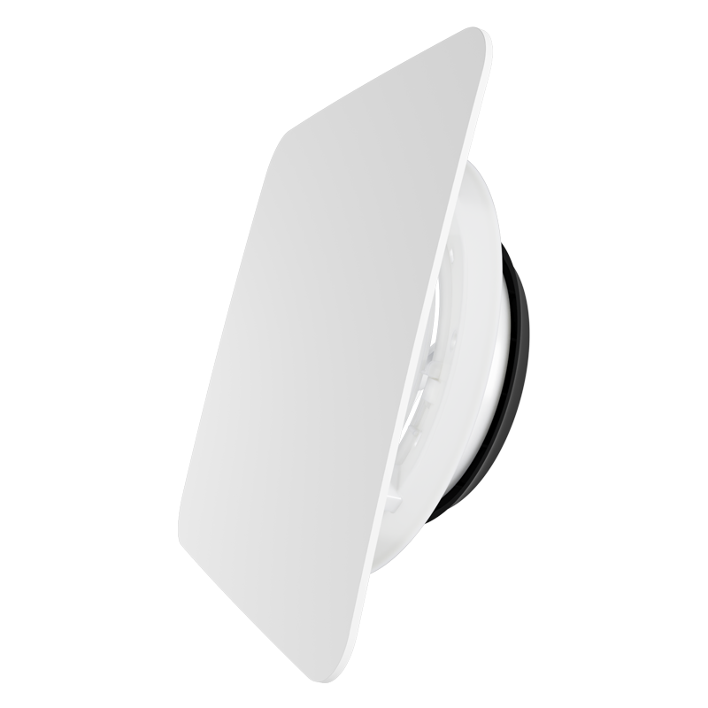 Blauberg VPD 125 C biely plastový tanierový ventil  hranatý