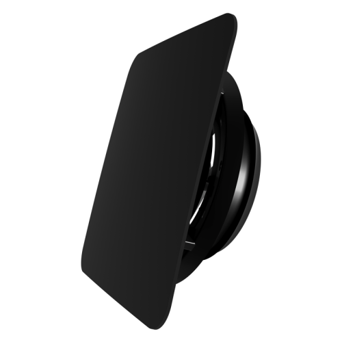 Blauberg VPD 125 C čierný plastový tanierový ventil  hranatý