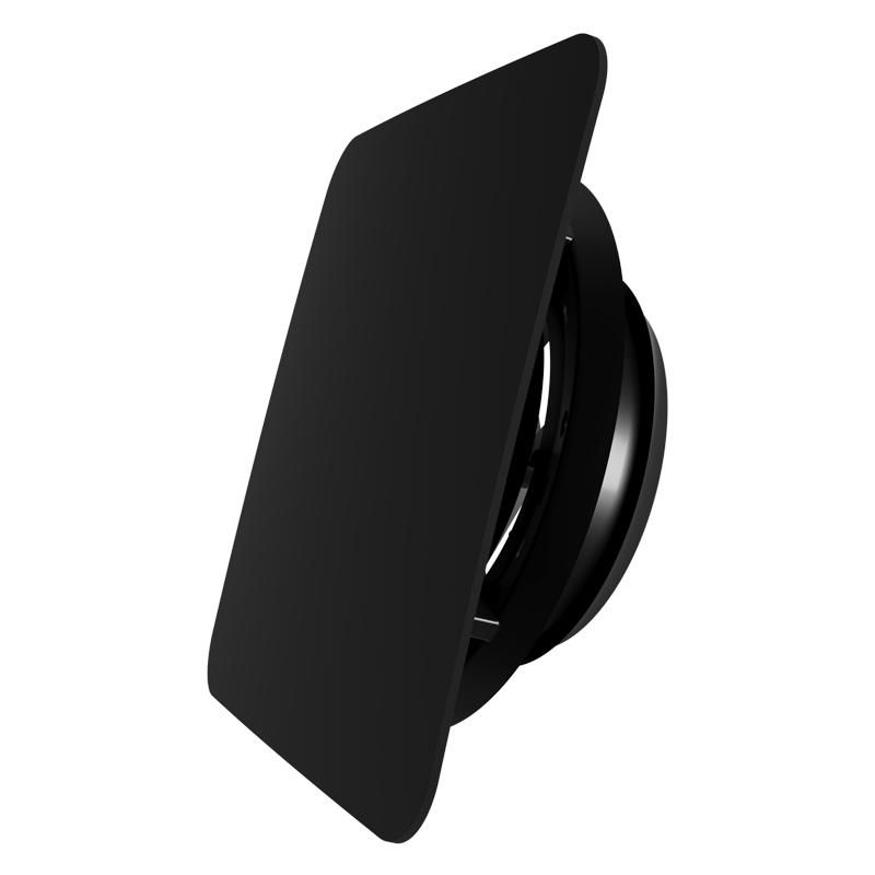 Blauberg VPD 125 C čierný plastový tanierový ventil  hranatý