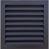 Kovová mriežka FM 200x200 mm antracit RAL 7016 Uni+závesný rám s pevnými lamelami