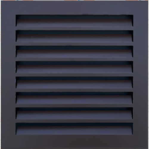 Kovová mriežka FM 200x200 mm antracit RAL 7016 Uni+závesný rám s pevnými lamelami