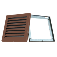 Kovová mriežka FM 250x250 mm Hnedá RAL 8017 Uni+závesný rám s pevnými lamelami Kovová mriežka FM 250x250 mm Hnedá RAL 8017 Uni+závesný rám s pevnými lamelami