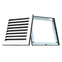 Kovová mriežka FM 250x250 mm biela RAL 9010 Uni+závesný rám s pevnými lamelami Kovová mriežka FM 250x250 mm biela RAL 9010 Uni+závesný rám s pevnými lamelami