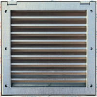 Kovová mriežka FM 250x250 mm antracit RAL 7016 Uni+závesný rám s pevnými lamelami Kovová mriežka FM 250x250 mm antracit RAL 7016 Uni+závesný rám s pevnými lamelami