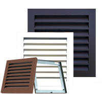 Kovové vetracie mriežky s pevnými lamelami