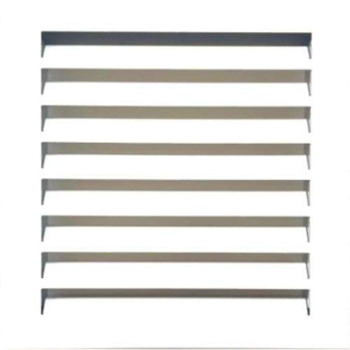 Kovová mriežka FM 400x400 mm biela RAL 9010 Uni+závesný rám s pevnými lamelami