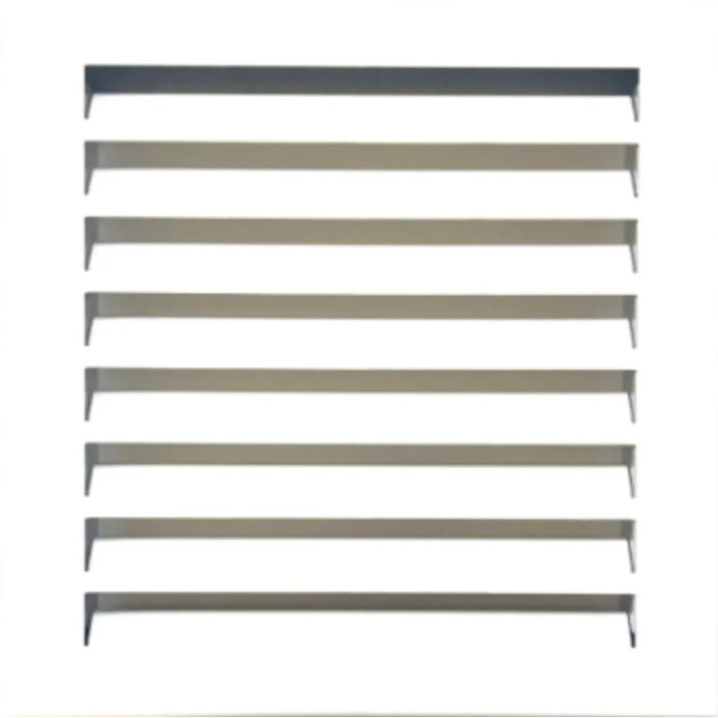 Kovová mriežka FM 250x250 mm biela RAL 9010 Uni+závesný rám s pevnými lamelami Kovová mriežka FM 250x250 mm biela RAL 9010 Uni+závesný rám s pevnými lamelami