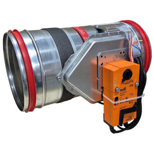 CCF CIRCE4 M230-S D100 mm  Motorizovaná požiarna klapka s kruhovým prierezom, 230V, 90 minút- 72°C tepelnou poistkou