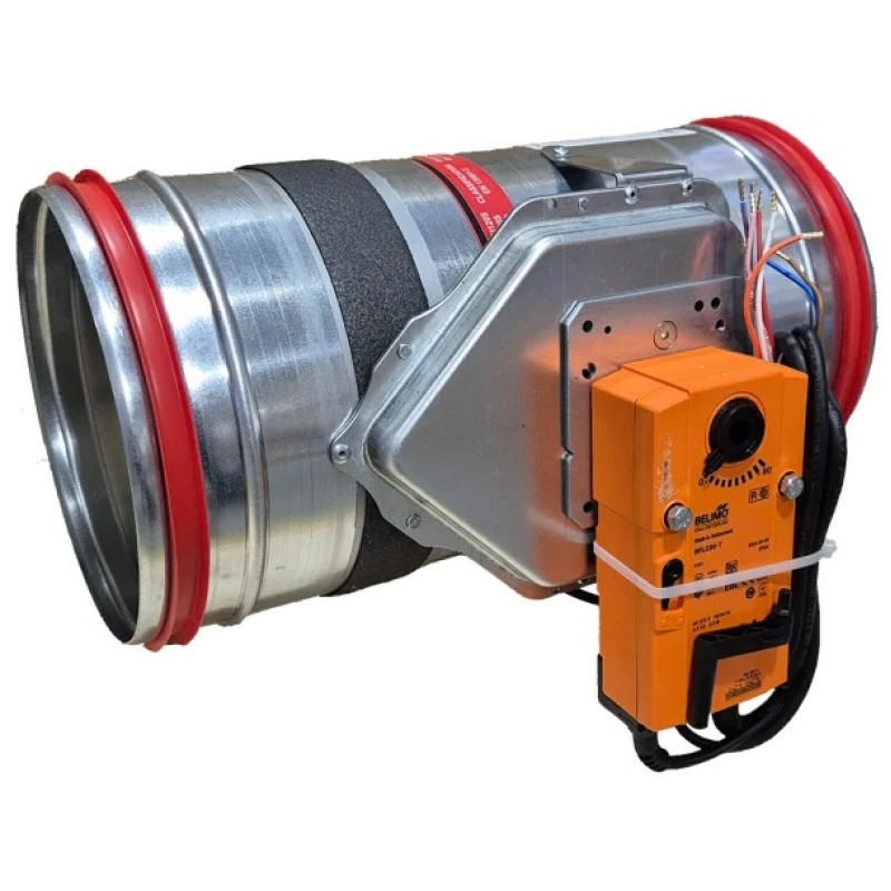 CCF CIRCE4 M230-S D125 mm  Motorizovaná požiarna klapka s kruhovým prierezom, 230V, 90 minút- 72°C tepelnou poistkou