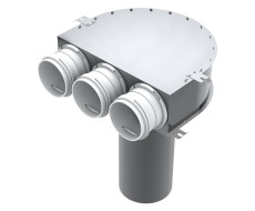 Blauberg BlauFast RPZ 125/75x3 M-Okrúhly kovový adaptér pre montáž na strop alebo na stenu.