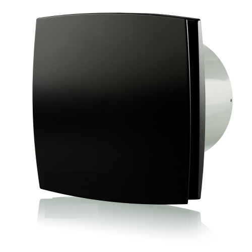 Ventilátor VENTS 100LD čierny matný predný panel-zapínanie a vypínanie vypínačom na svetlo