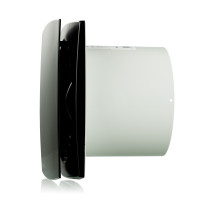 Ventilátor VENTS 125LDTL čierny matný predný panel+časový dobeh+guličkové ložisko-možnosť použitia do stropu