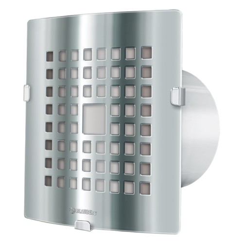 Ventilátor Blauberg LUX 100-1-NEREZ- led podsvietenie-zapínanie a vypínanie vypínačom na svetlo-možnosť použitia do stropu