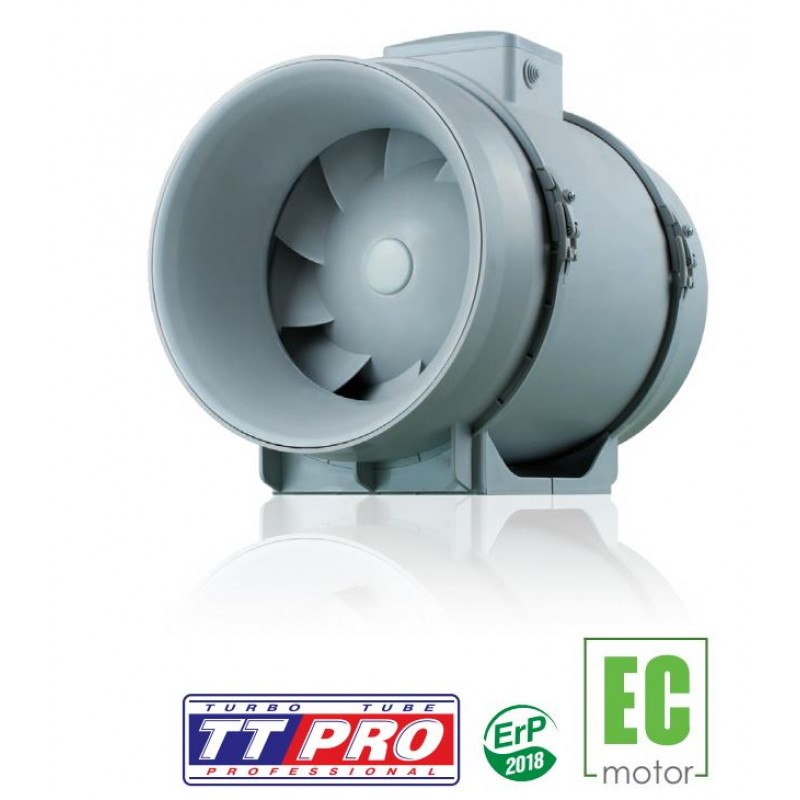 Axiálne odsávacie ventilátory VENTS TT 200PRO EC priemer napojenia 200mm-1040m3/h napätie 230V