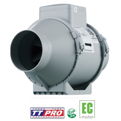 Axiálne odsávacie ventilátory VENTS TT 125PRO EC priemer napojenia 125mm-450m3/h napätie 230V