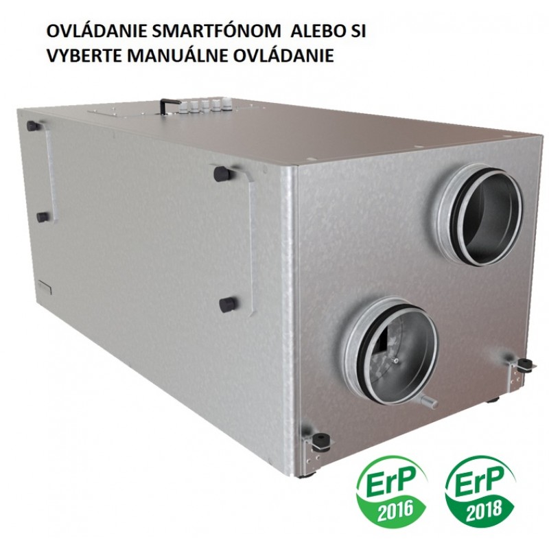 Rekuperačná jednotka VENTS VUT 700 HBE EC A21 WIFI-ovládací panel A21WIFI-Vertikal-830m3/h+predohrev