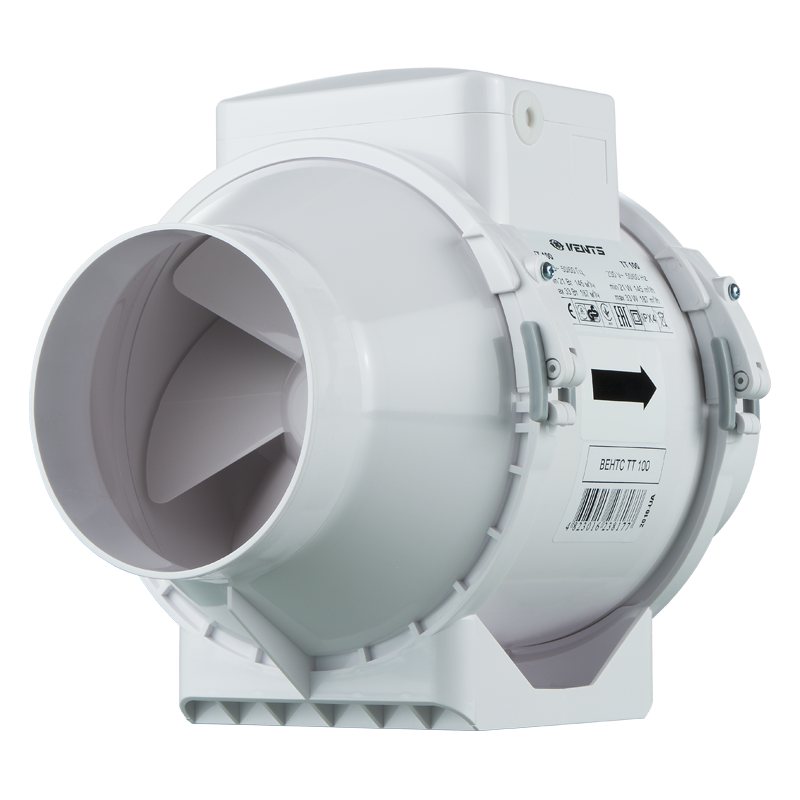  Axiálne odsávacie ventilátory VENTS TT 100 priemer napojenia 100mm-dvojrýchlostný výkon:145-187m3/h napätie 230V