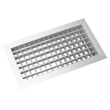 AHVN-W Farba: Biela - 200 x 100 MM (LxH) - Nástenná vetracia mriežka hliníkova s nastavitelnými lamelami