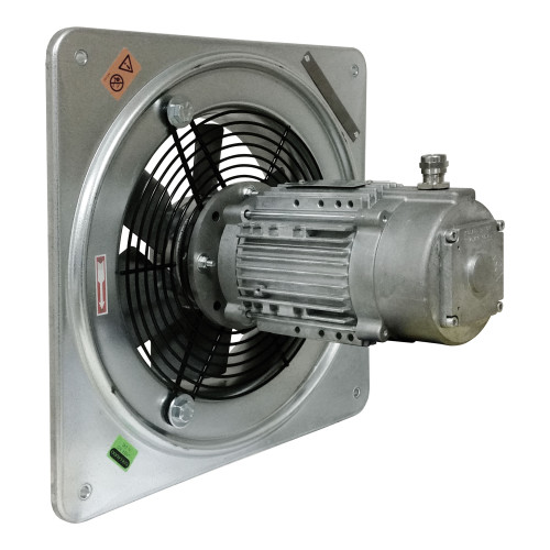 Protivýbušný axilálny ventilátor ELICENT Dynair QCM-ATX 252T-400V II2G IIB T4 /ochrana motora Ex Db/