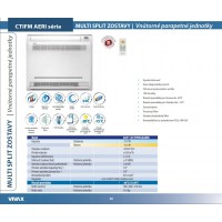 Parapetná vnútorná jednotka ACP-12CTIFM35AERI k multisplit systému,  3,52kW