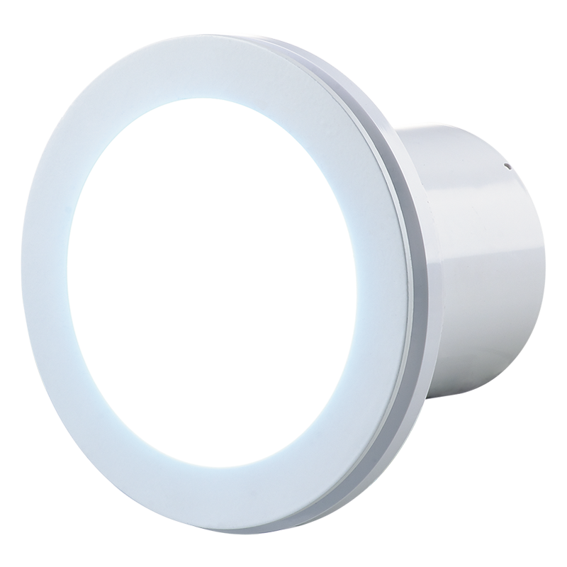 Ventilátor Vents Lumis 100L -TURBO s 10W LED svetlom -zapínanie a vypínanie vypínačom na svetlo pre montáž na strop.