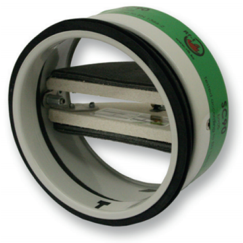 SC90+ - Ø160mm - Protipožiarna spätná klapka do kruhového potrubia - EI90S - 72°C tepelnou poistkou