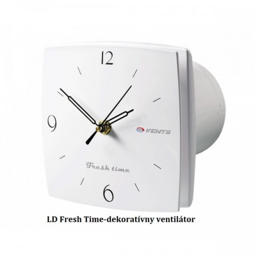 Ventilátor do kúpeľne a wc VENTS 125LD fresh time-zapínanie a vypínanie vypínačom na svetlo-funkčné hodiny